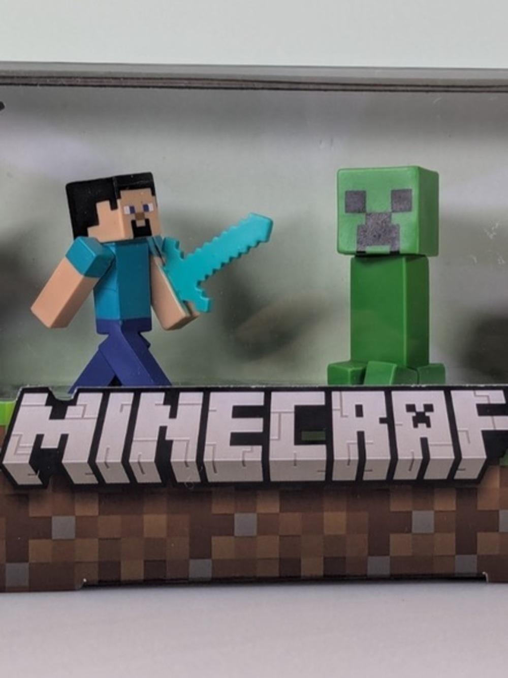 Minecraft Steve and Creeper Figure Set - Teal, Green